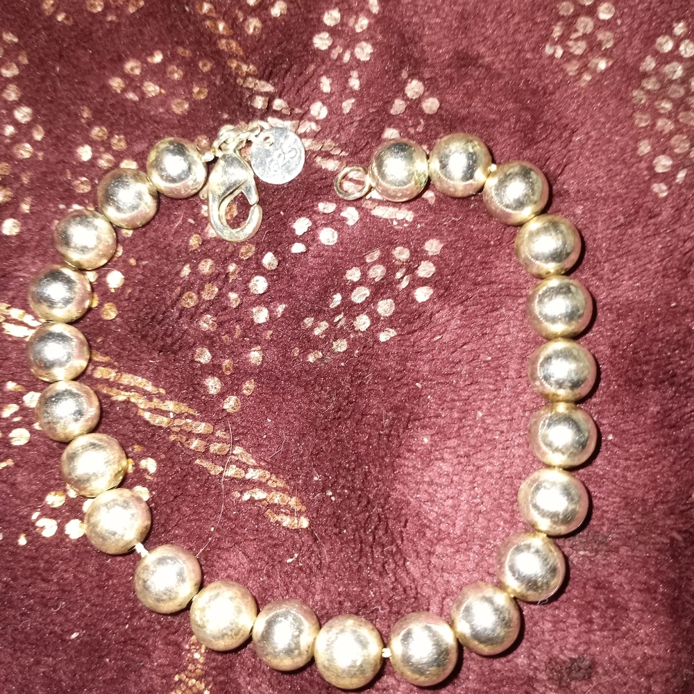 Sterling silver pearl bracelet